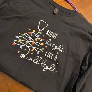 Black Shirt with Festive Design
